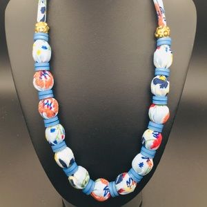 Handmade fabric necklace